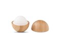 Lip balm in round bamboo case