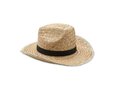 Natural straw cowboy hat