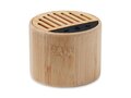 Round bamboo wireless speaker