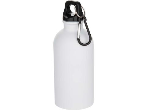 Bouteille d’eau Oregon de 400 ml à simple paroi, en acier inoxydable recyclé certifié RCS avec mousqueton