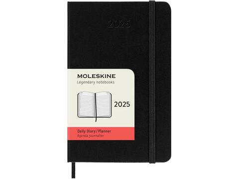 Agenda de poche quotidien 12 mois Moleskine à couverture rigide