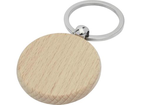 Porte-clés rond Giovanni en bois de hêtre