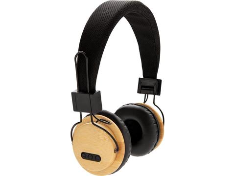 Casque audio sans fil en bambou