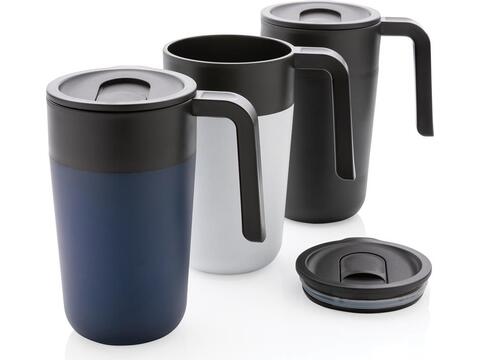 Tasse en acier inoxydable et PP recyclé GRS avec poignée