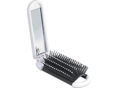 Brosse pliable avec miroir