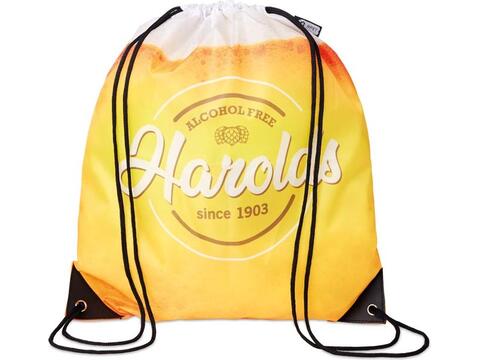 Sac à dos à cordon sur mesure en RPET recyclé avec renforts en PU – design entièrement personnalisé