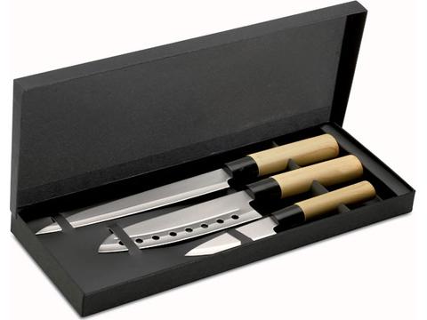 Set 3 couteaux style japonais