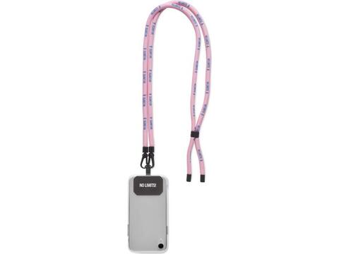 Cordon téléphone bandoulière en polyester full color sur mesure – Design entièrement personnalisé