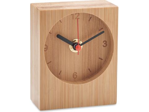 Horloge de table en bambou