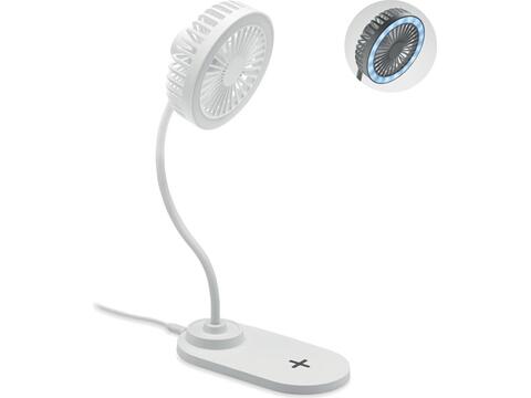 Desktop charger fan with light