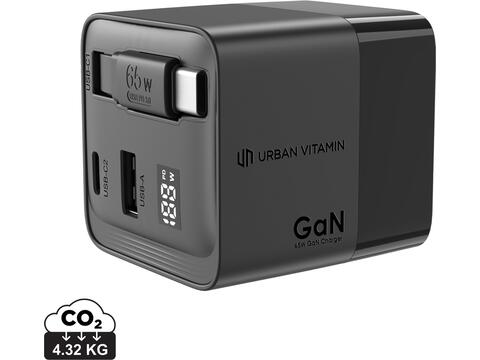 Chargeur 65W GaN avec câble Urban Vitamin Mendocino
