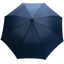 23" Impact AWARE™ RPET 190T auto open bamboe paraplu-navy-bovenzijde