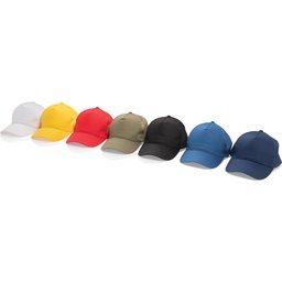 Impact 5 panel 190gr gerecycled katoenen cap met AWARE™ trac-assortiment