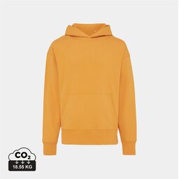 Iqoniq Yoho gerecycled katoen relaxed hoodie oranje