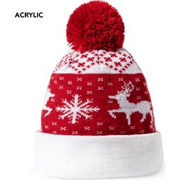 Kerstmuts beanie met pompon