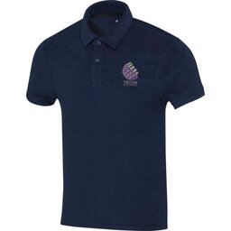 Navy Akoya gerecyclede terry unisex polo