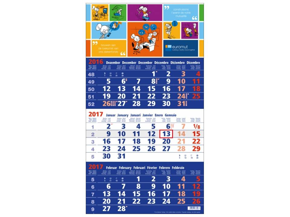 blauwe kalender