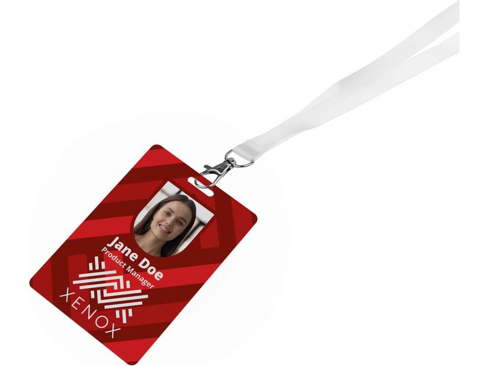 Company Pass Badge 70 x 100 mm lanyard bedrukken