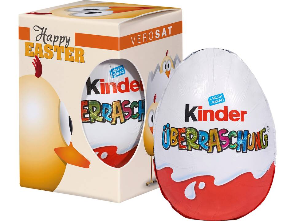 Kinder chocolade verrassingsei in een doosje