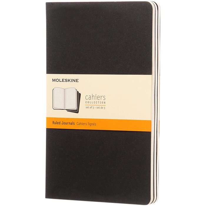 Cahier dagboek Large gelinieerd - set van 3 stuks