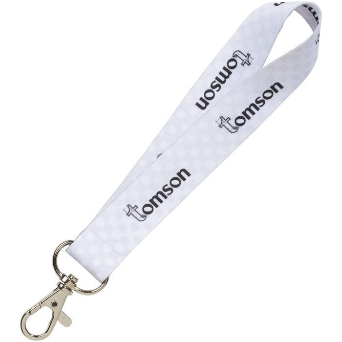 Mini lanyard met 2 zijde sublimatie voorzien van haak