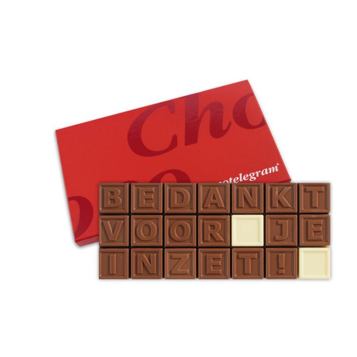 Bedankt voor je inzet ChocoTelegram