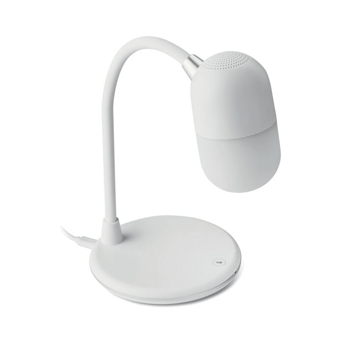 Bureaulamp Capsula - draadloze oplader & speaker