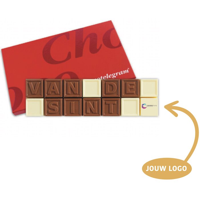 Chocotelegram "Van de Sint"   eigen logo