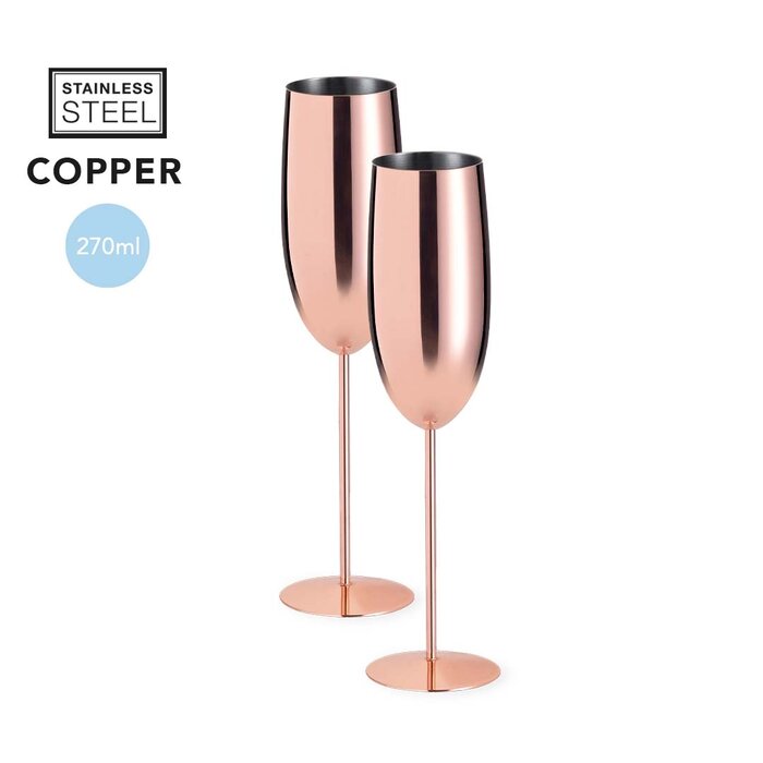 Copper RVS glazen - 270 ml