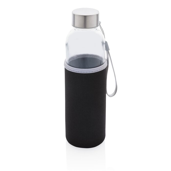 Glazen fles met neopreen hoes