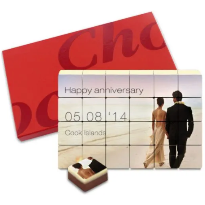 Luxe Chocolade Foto met 24 foto logo pralines