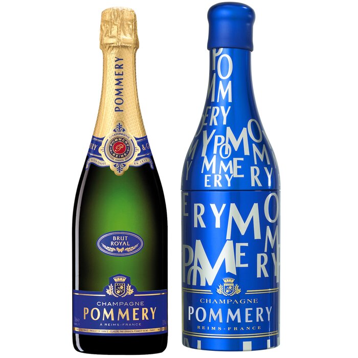 Pommery metalen doos met letters