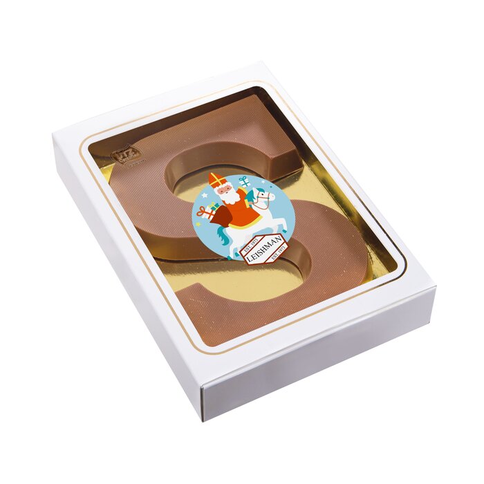 Sint Letter melk chocolade 150 gram bedrukken