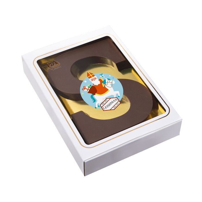 Sint Letter pure chocolade 150 gram bedrukken