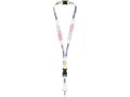 Lanyard met dubbelzijdige sublimatie voorzien van haak, buckle en veiligheidssluiting