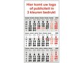 3-maandkalender bedrukt met publiciteit in 3 kleuren