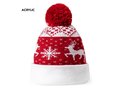 Kerstmuts beanie met pompon