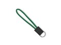 Custom-Made Korte sleutelhanger van polyester met tweekleurig koord en PVC badge – volledig eigen design