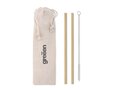 Bamboo rietjes en borstel set 4