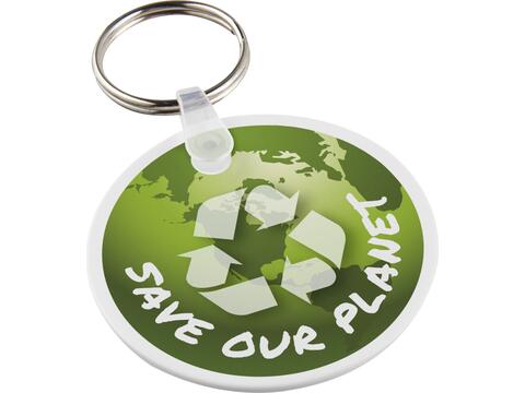 Tait cirkelvormige gerecyclede sleutelhanger