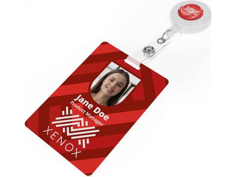 Company Pass Badge 70 x 100 mm + Rollerclip