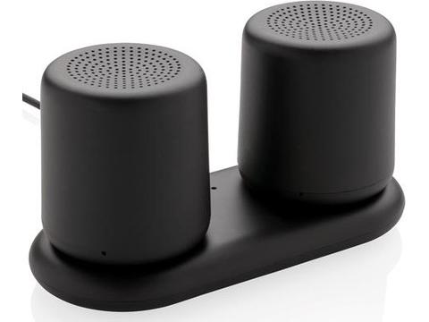 Dubbele speaker met inductielader - 3W