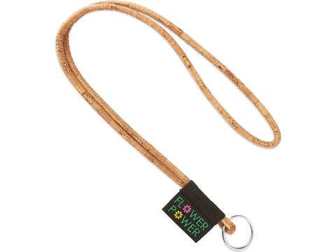 Custom-Made Kurken lanyard met geweven of full colour label – volledig eigen design