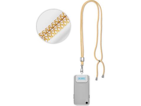 Custom-Made Trendy crossbody telefoonhouder van polyester met duotone koord – volledig eigen design