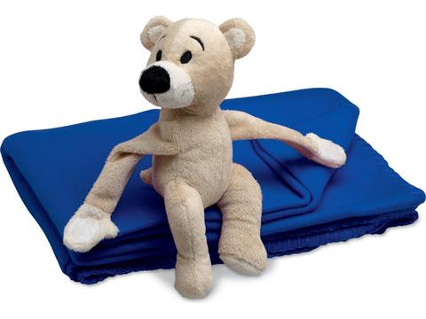 Fleece deken met teddybeer