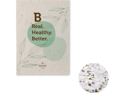 Custom-Made A5 plantbaar zaadpapier – volledig eigen design