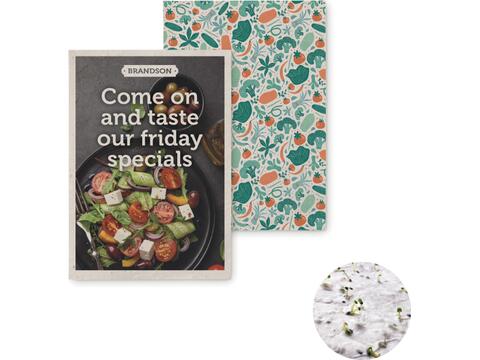Custom-Made zaadpapier in A6 – volledig eigen design