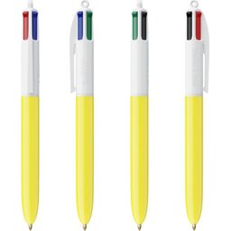 BIC 4 Colours balpen  geel