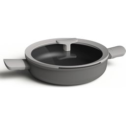 Braadpan met 2 korte handgreep en deksel 26cm - Leo