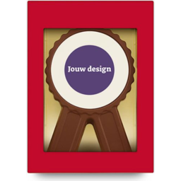 Chocolade medaille - eigen design bedrukking